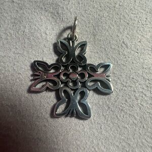 Retired butterflies and flower pendant / charm